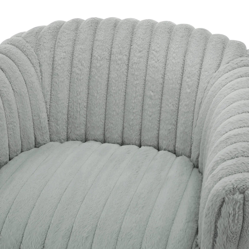 Alexa - Barrel Swivel Chair - Gray by HouseOfZazla