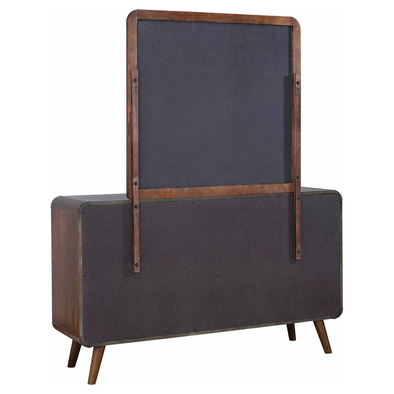 Robyn 6-drawer Dresser with Mirror Dark Walnut by Unique Piece Furniture