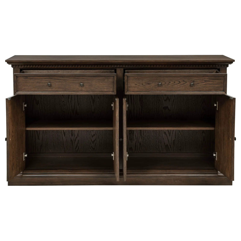 Ridgewell 2-drawer 4-door Dining Server Dark Oak by Unique Piece Furniture