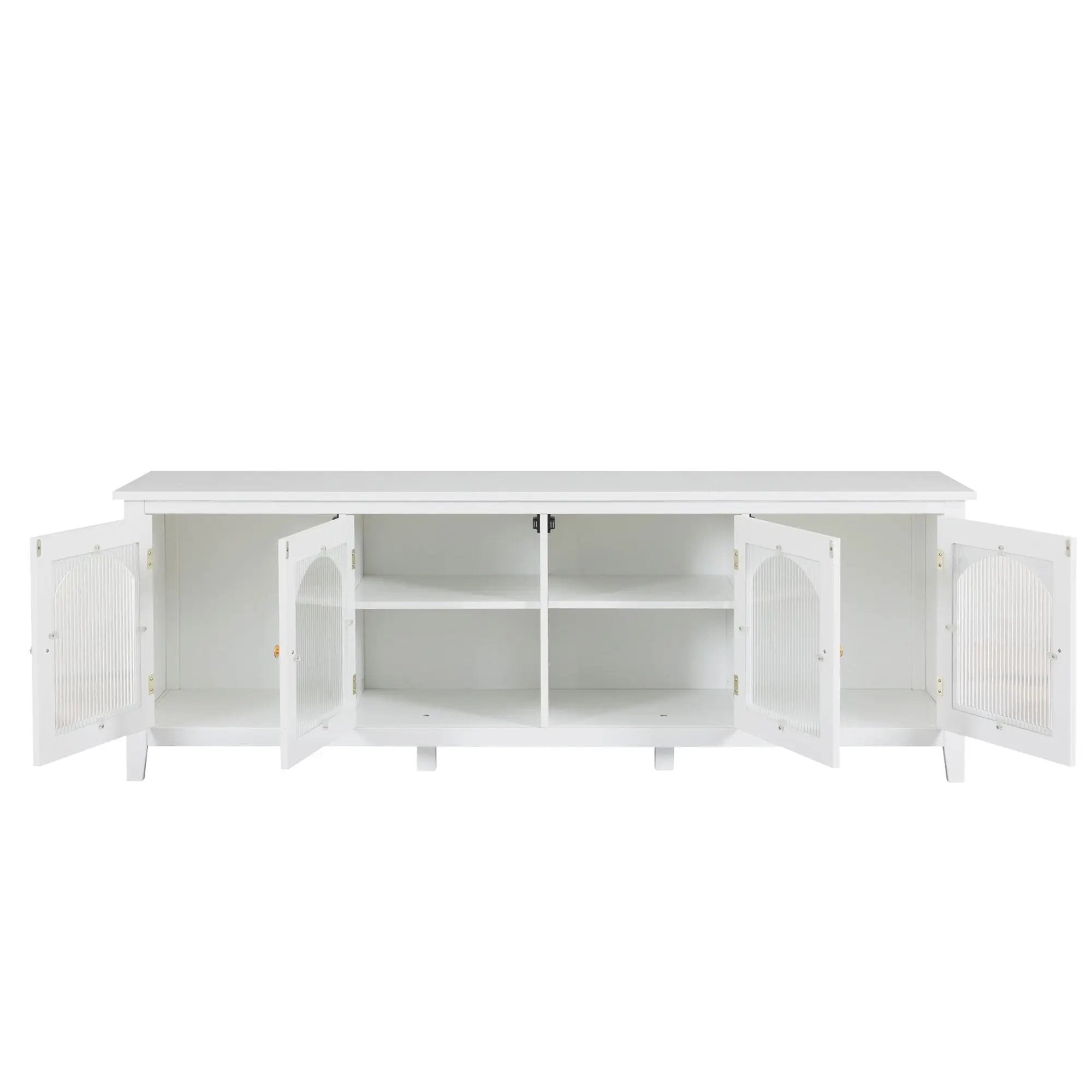 StylishTVcabinet Entertainment CenterTV Stand, TVconsoletable, Media Console, Solidwood Frame, Changhong Glass Door, Metal Handle by HouseOfZazla