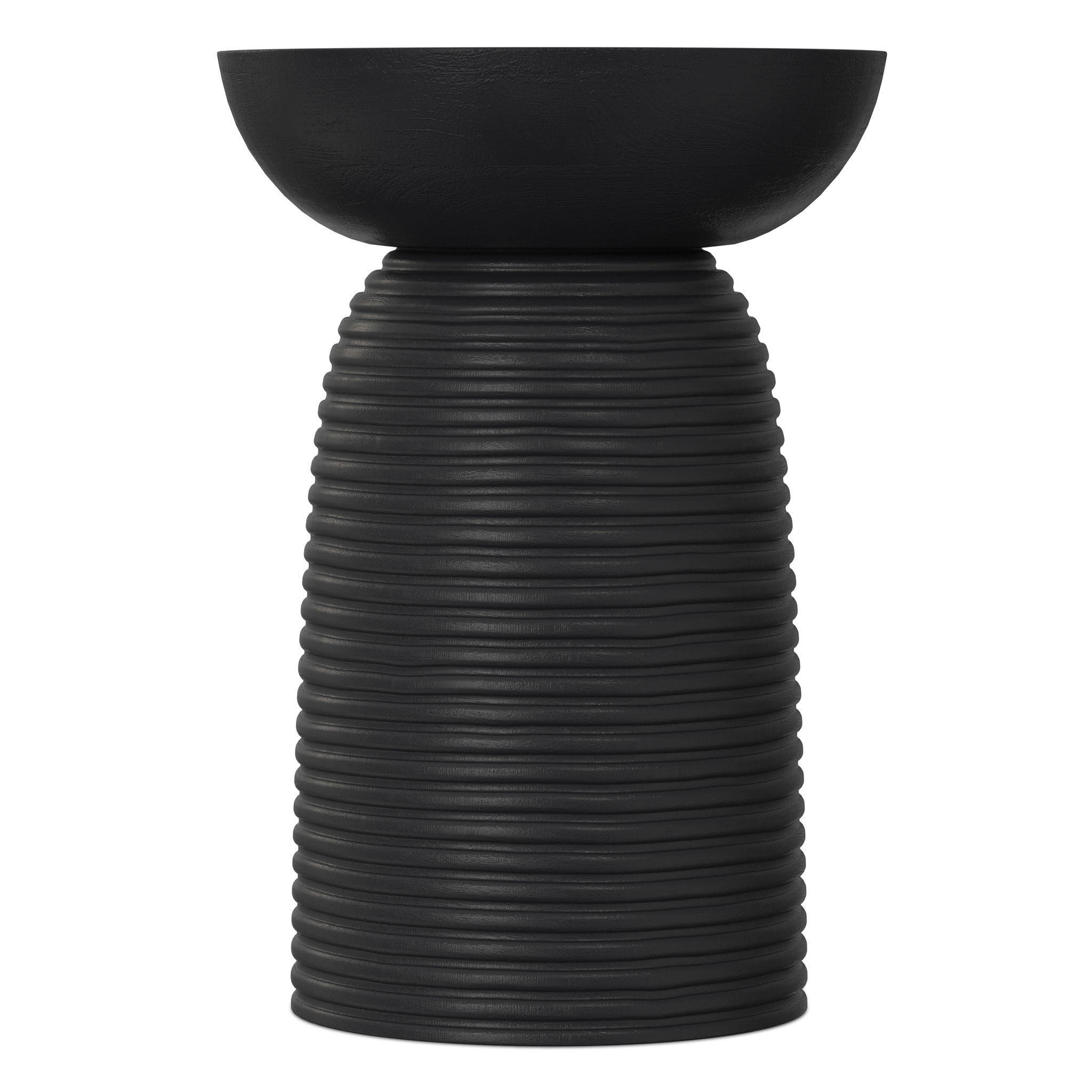 Boyd - Ribbed Accent Table - Black by HouseOfZazla
