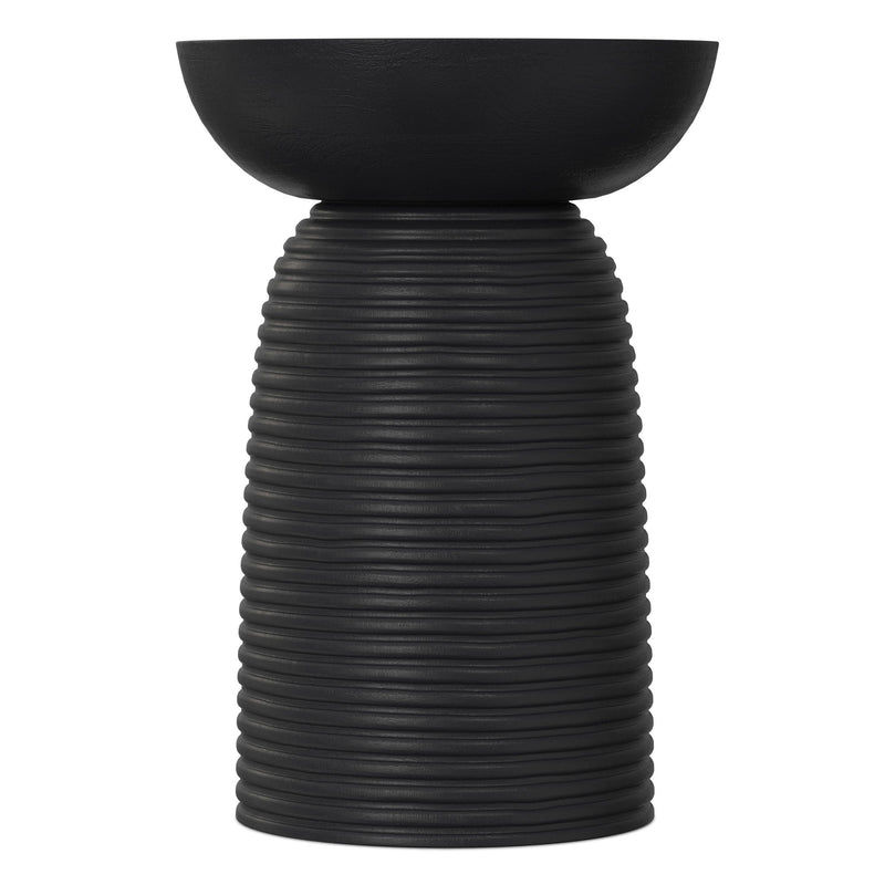 Boyd - Ribbed Accent Table - Black by HouseOfZazla
