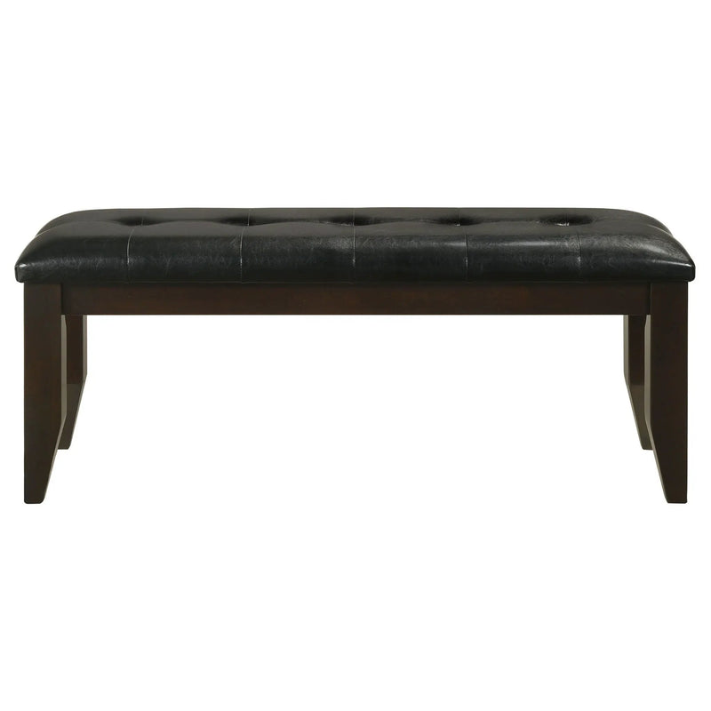 Dalila Leatherette Upholstered Wood Dining Bench Cappuccino by Unique Piece Furniture