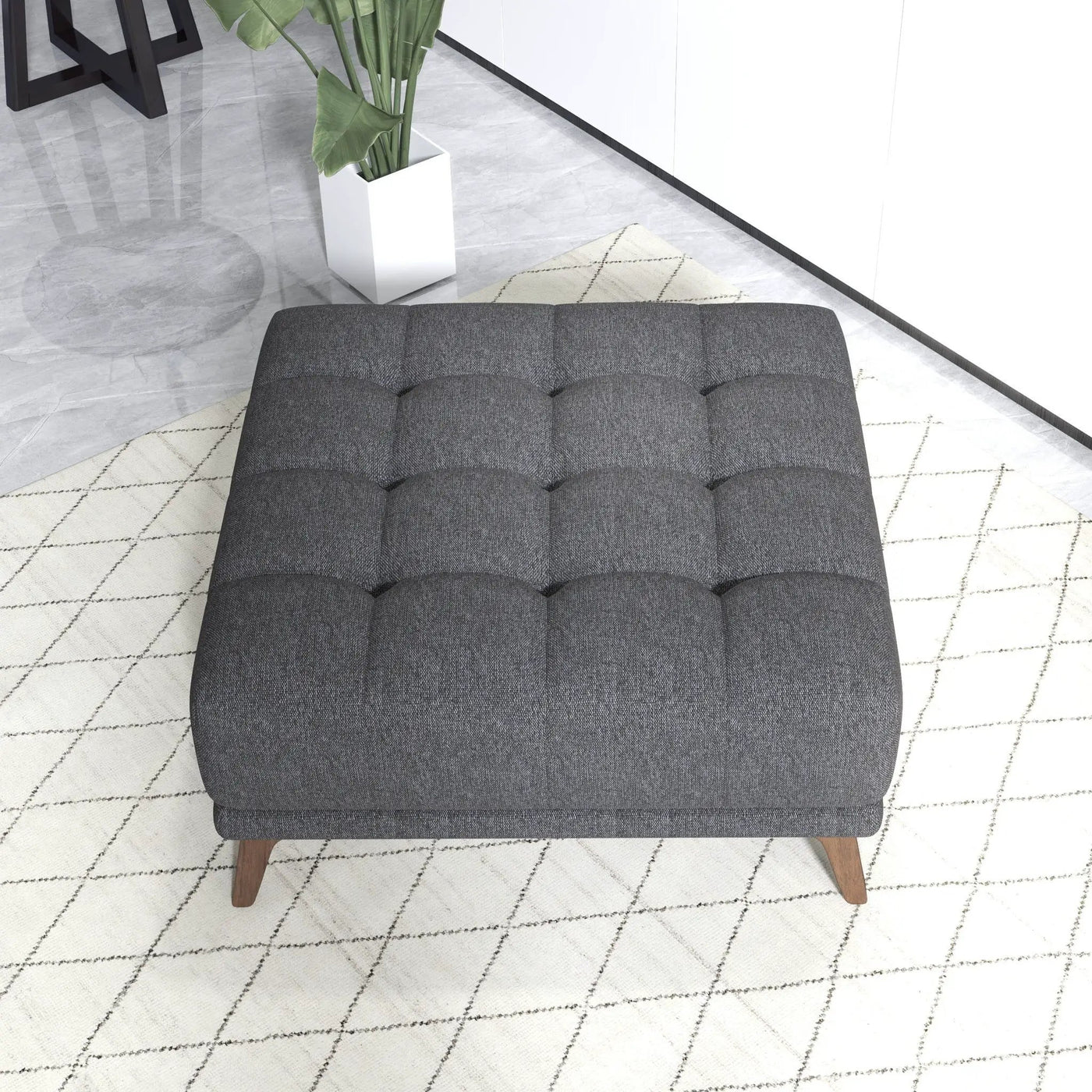 Addison - Square Upholstered Ottoman by HouseOfZazla