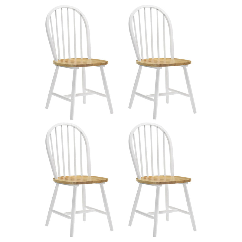 Spindle - Back Side Chairs (Set of 4) - Natural by HouseOfZazla