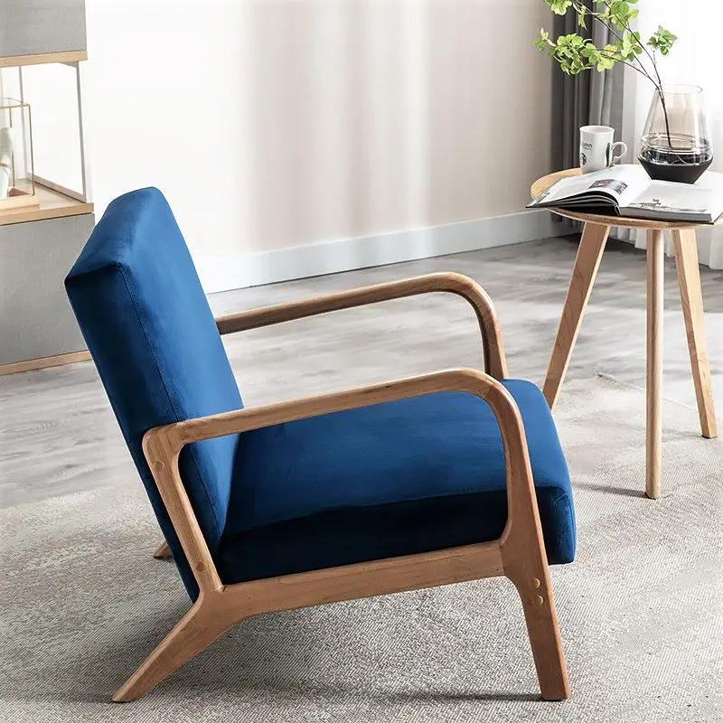 Classic Mid-Century Modern Accent Chairs, Open Framed Armchair With Cushioning by HouseOfZazla