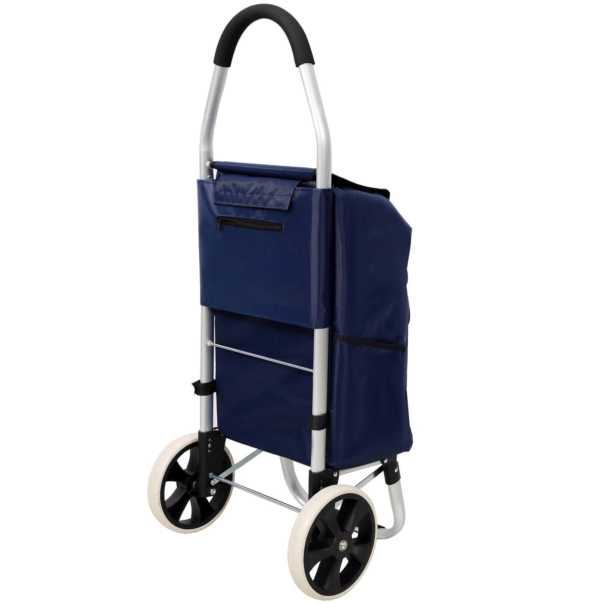 Foldable Shopping Trolley With Wheels And Waterproof Bag - Blue by HouseOfZazla