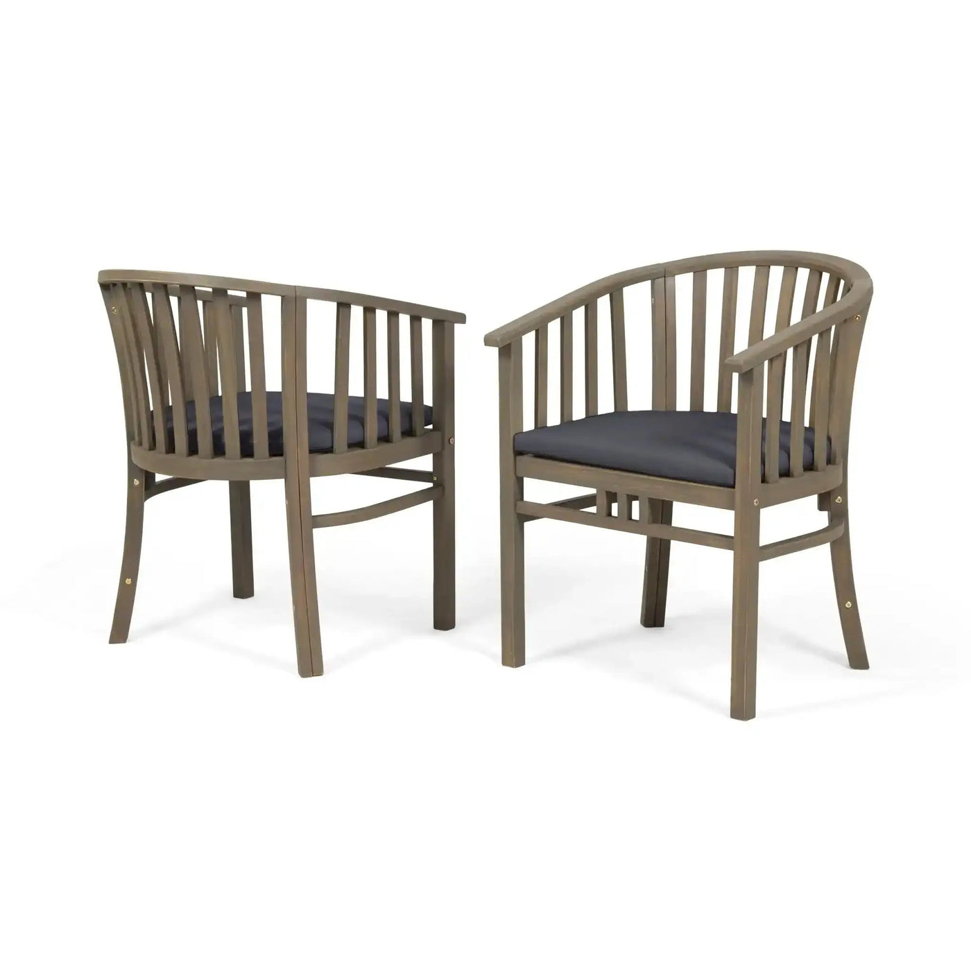 Outdoor Wooden Dining Chairs With Cushions (Set of 2) by HouseOfZazla