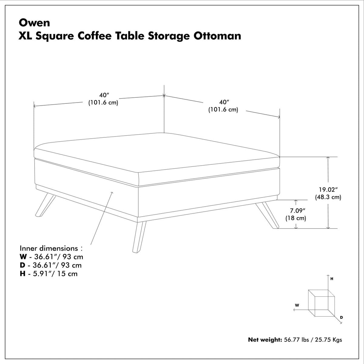Multifunctional Square Coffee Table Storage Ottoman with Lift-Top Storage - Faux Leather or Fabric, photo 38 of 40