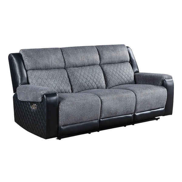 Alicia - Canapé inclinable - Gris / Noir