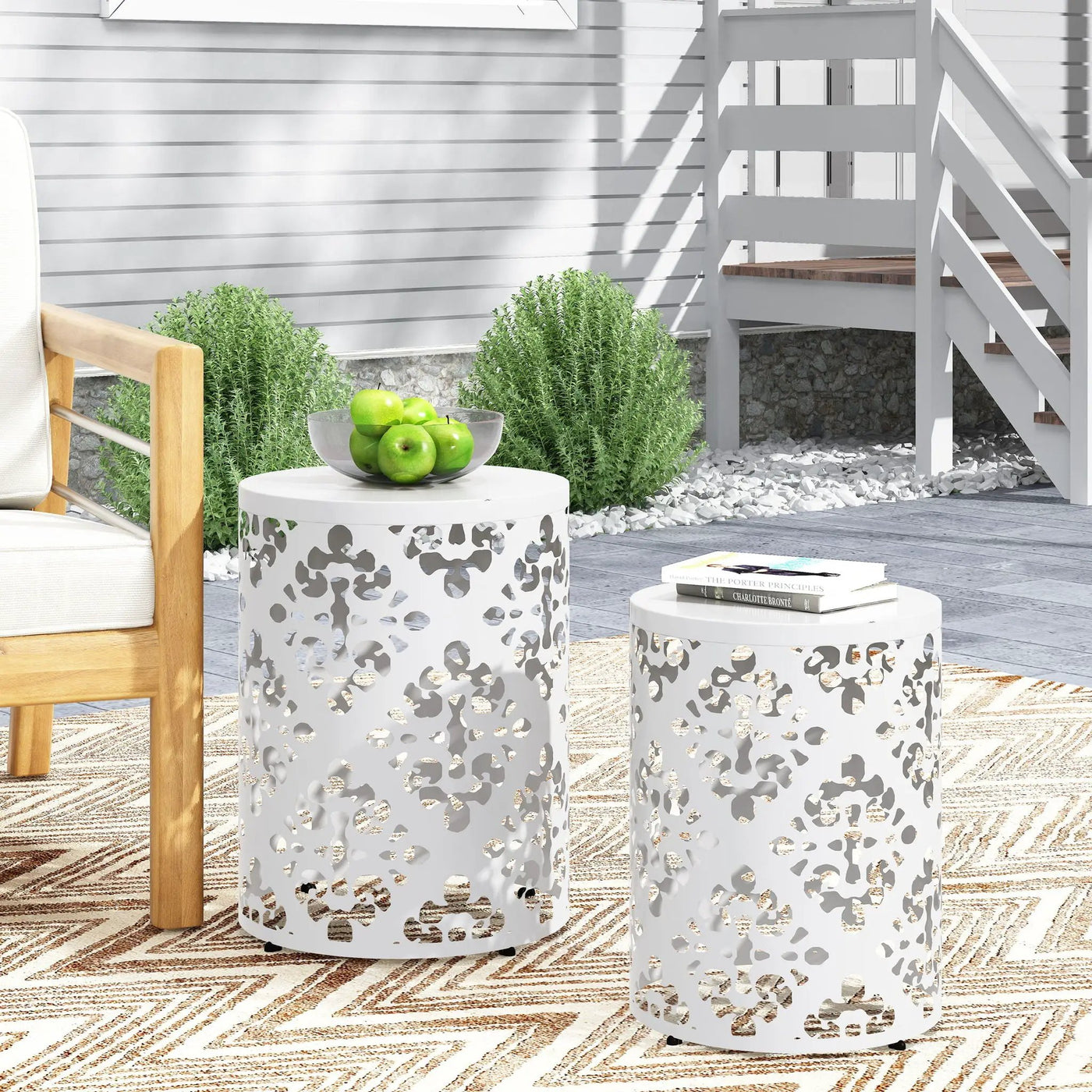 Outdoor Metal Modern Design End Table by HouseOfZazla
