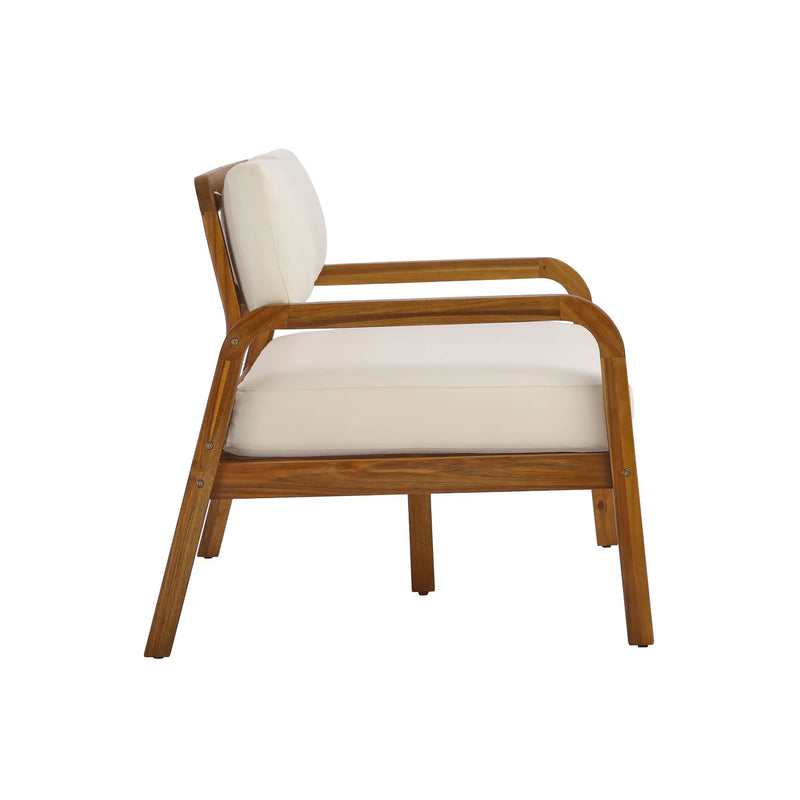2 Pieces Outdoor Sofa Set with Cushions - Teak by HouseOfZazla