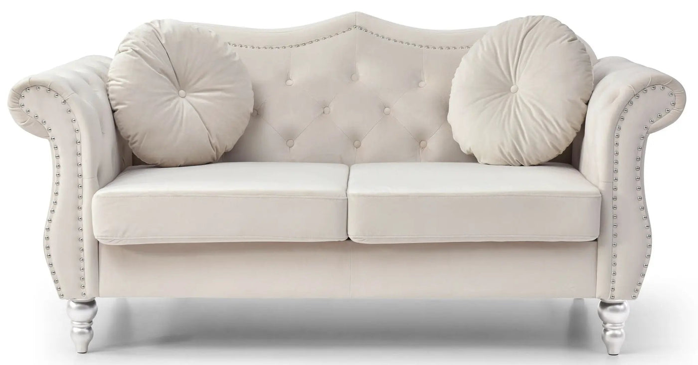 Stylish Flared Arm Loveseat by HouseOfZazla