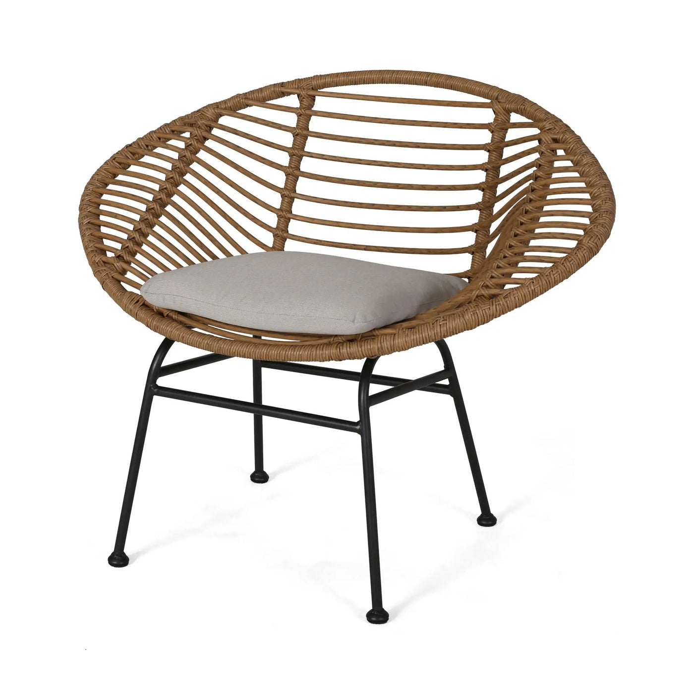 Cordella Outdoor Woven Wicker Chairs with Cushions, Set of 2 by HouseOfZazla