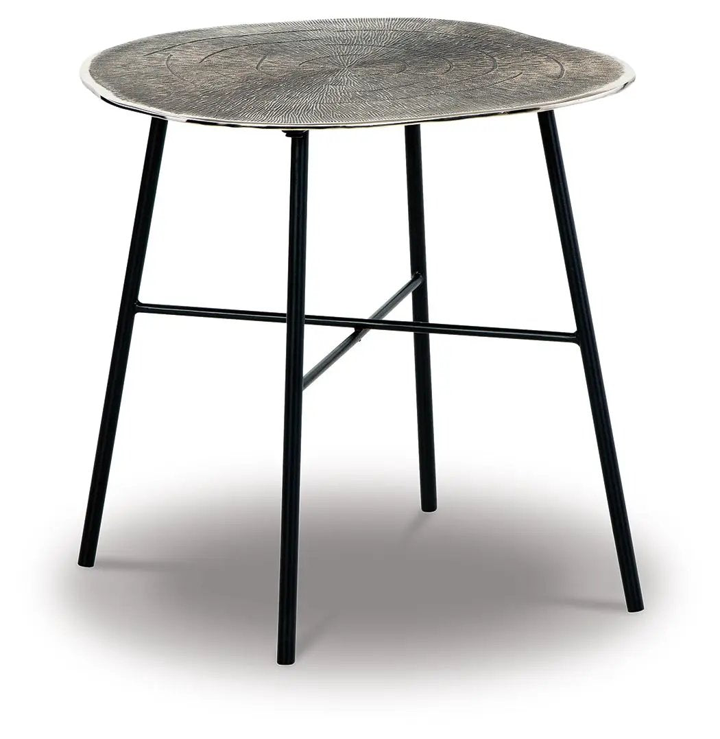 Laverford - Round End Table - Chrome / Black by Unique Piece Furniture