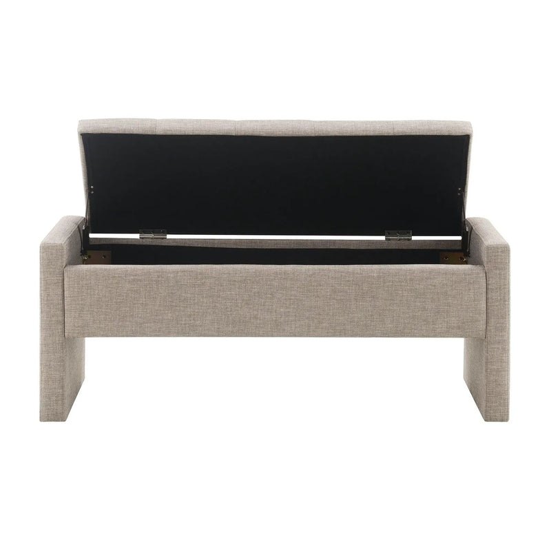 Modern Upholstered Large Bed End Bench With Storage by Unique Piece Furniture