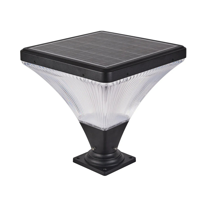 15" Black Outdoor Post Light - LED with Remote Control by HouseOfZazla