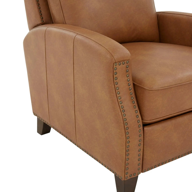 Jack - Push Back Recliner With Track Arms And Nailhead Accents by HouseOfZazla