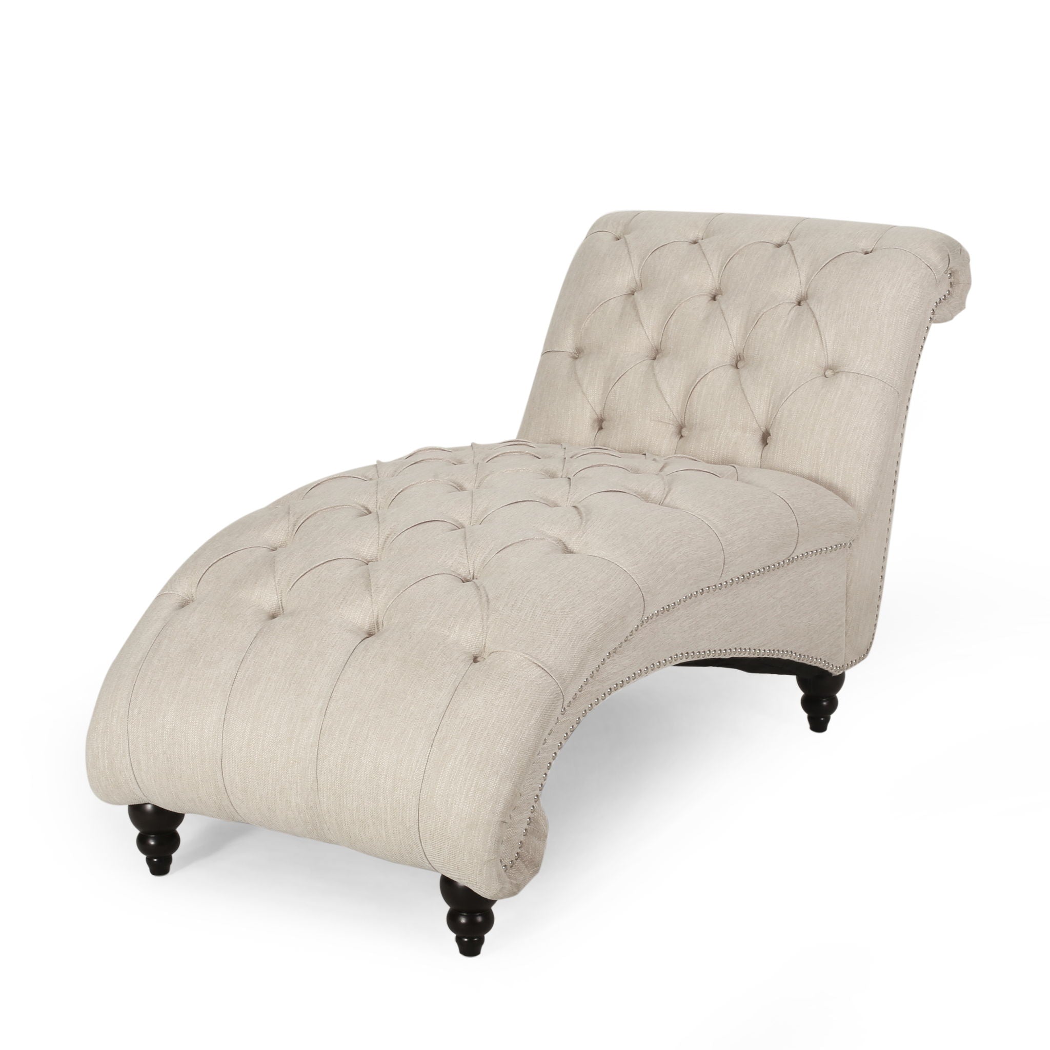 Chaise Lounge With Button Tufted Diamond Stitch by HouseOfZazla