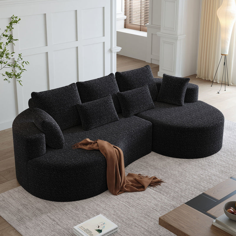 Curved Oversized Sectional Sofa With Extra Deep Seat by HouseOfZazla