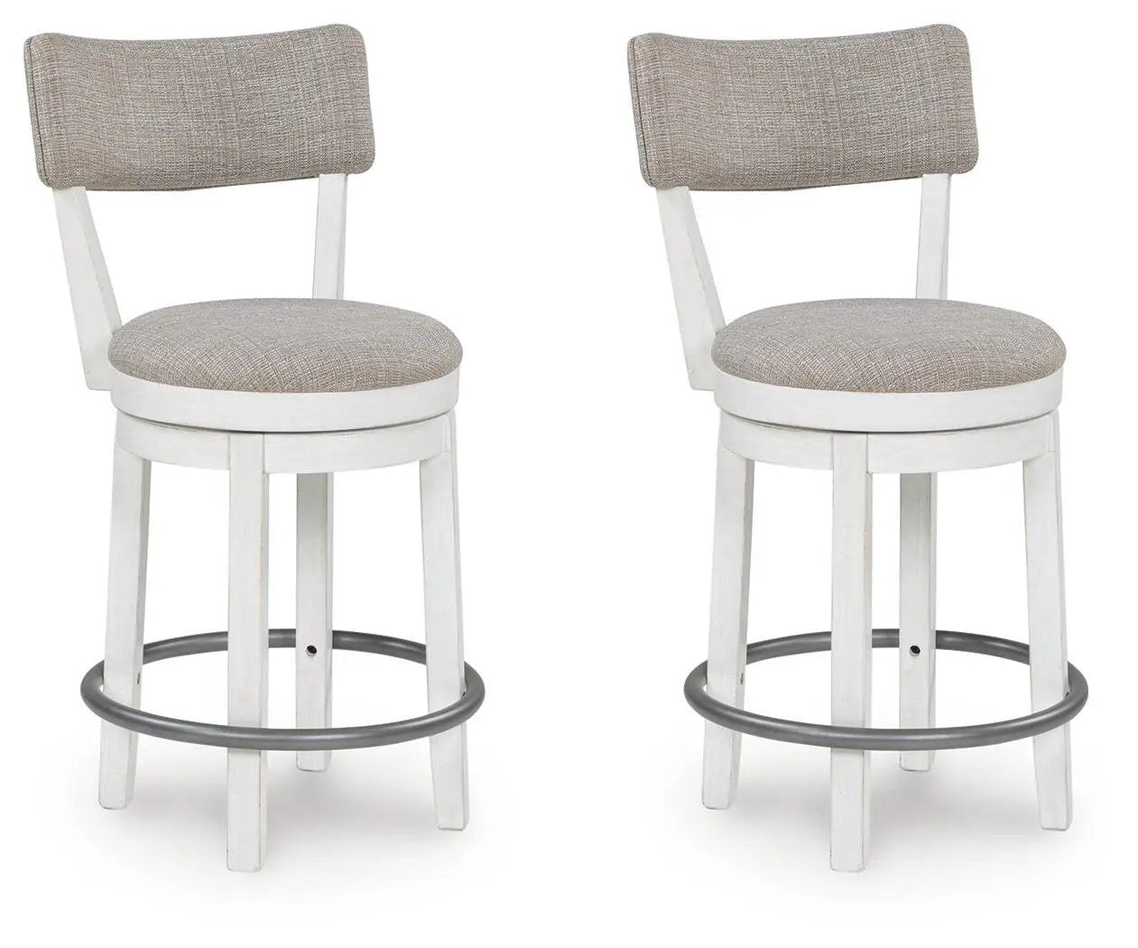 Robbinsdale - Upholstered Swivel Barstool (Set of 2) - Antique White by Unique Piece Furniture