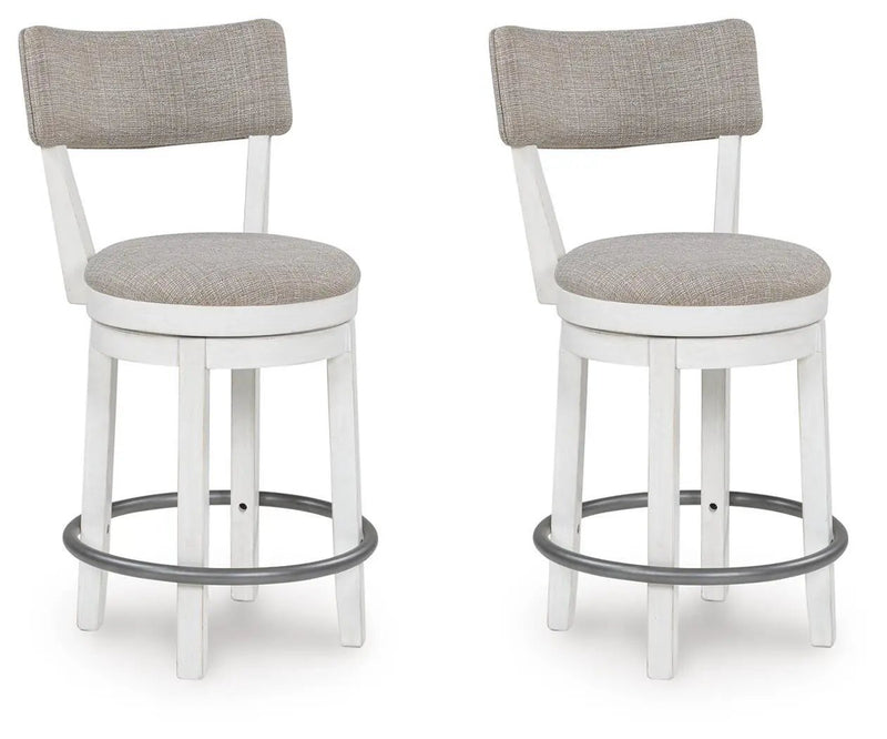 Robbinsdale - Upholstered Swivel Barstool (Set of 2) - Antique White by Unique Piece Furniture