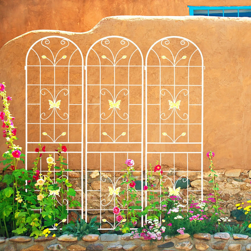 Garden Metal Trellis Rustproof Trellis For Climbing Plants Outdoor Flower Support by HouseOfZazla