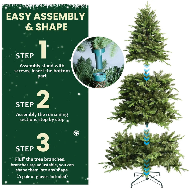 7FT Prelit Christmas Tree with 340 RGB LED Lights by HouseOfZazla