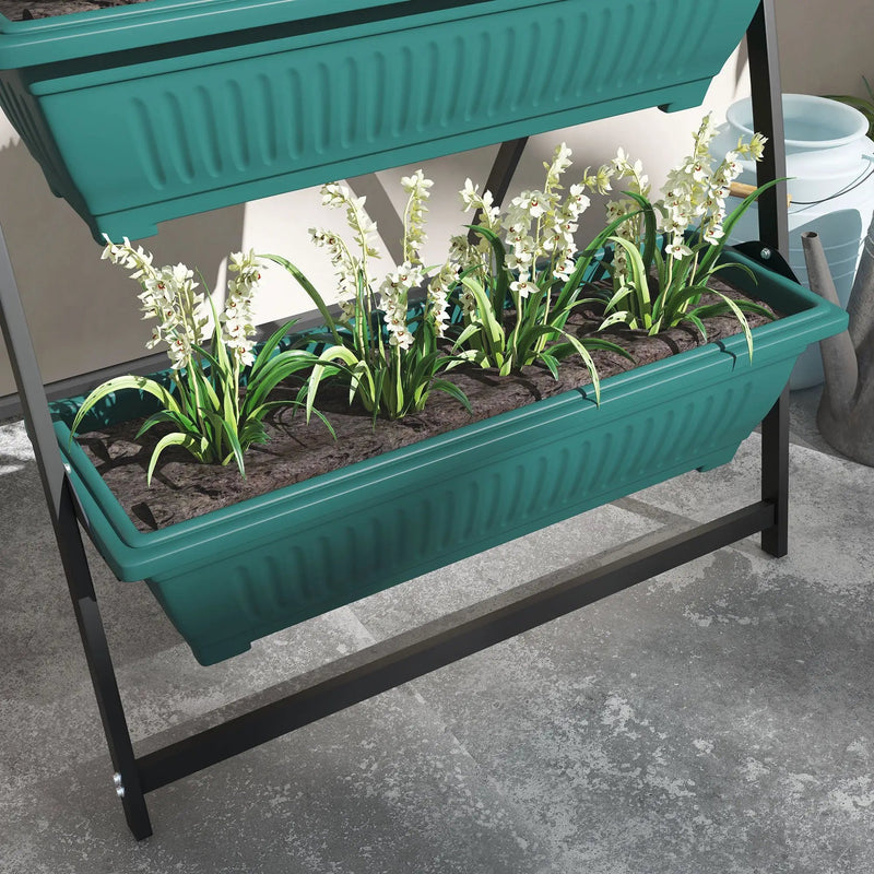 Outsunny 4 Tier Vertical Garden Planter Set by HouseOfZazla