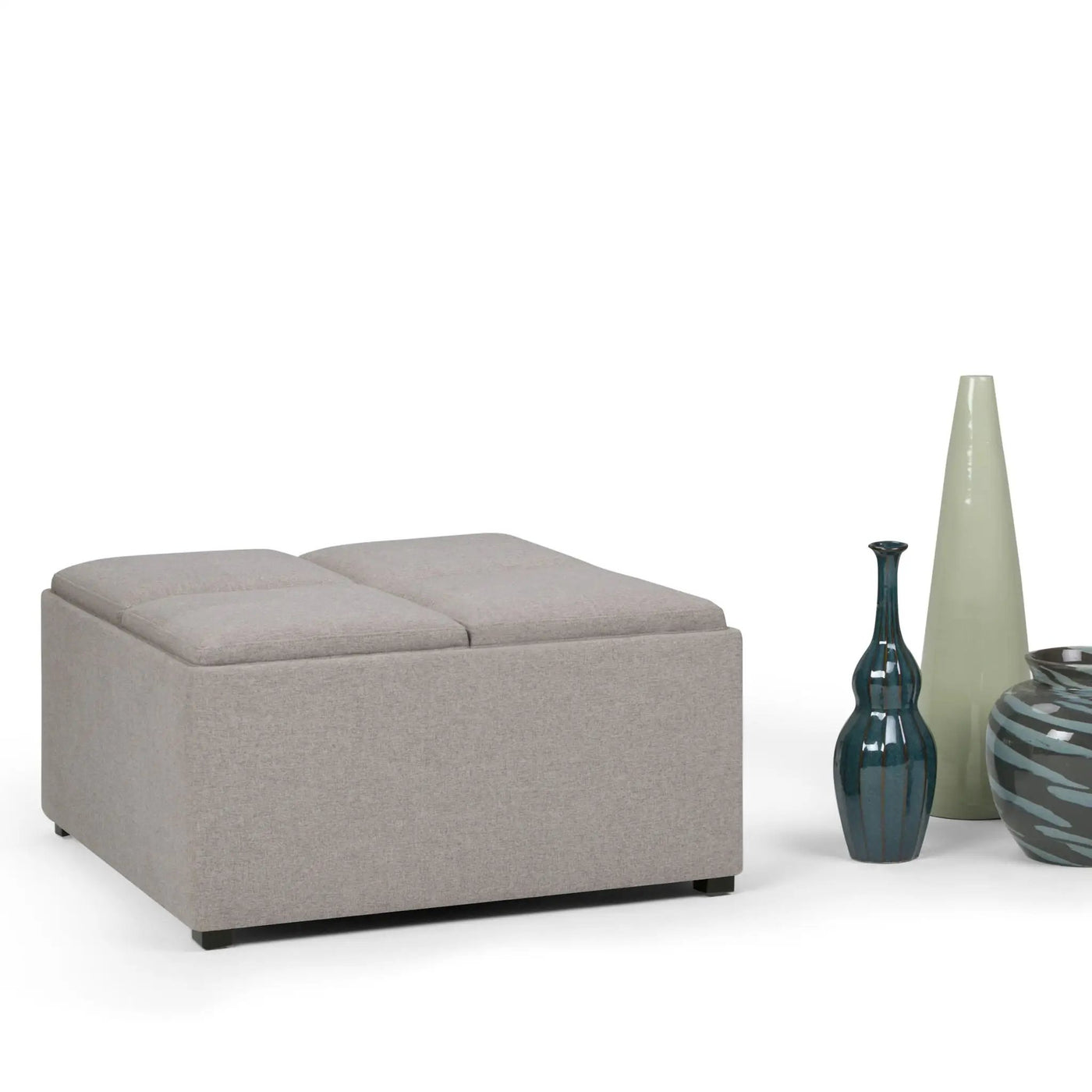 Avalon - Square Coffee Table, Storage Ottoman by Unique Piece Furniture