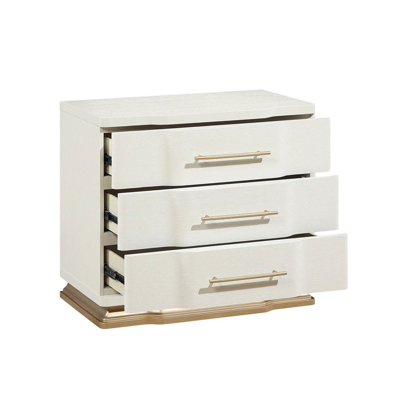 Lexington - 3 Drawer Nightstand - Beige by HouseOfZazla