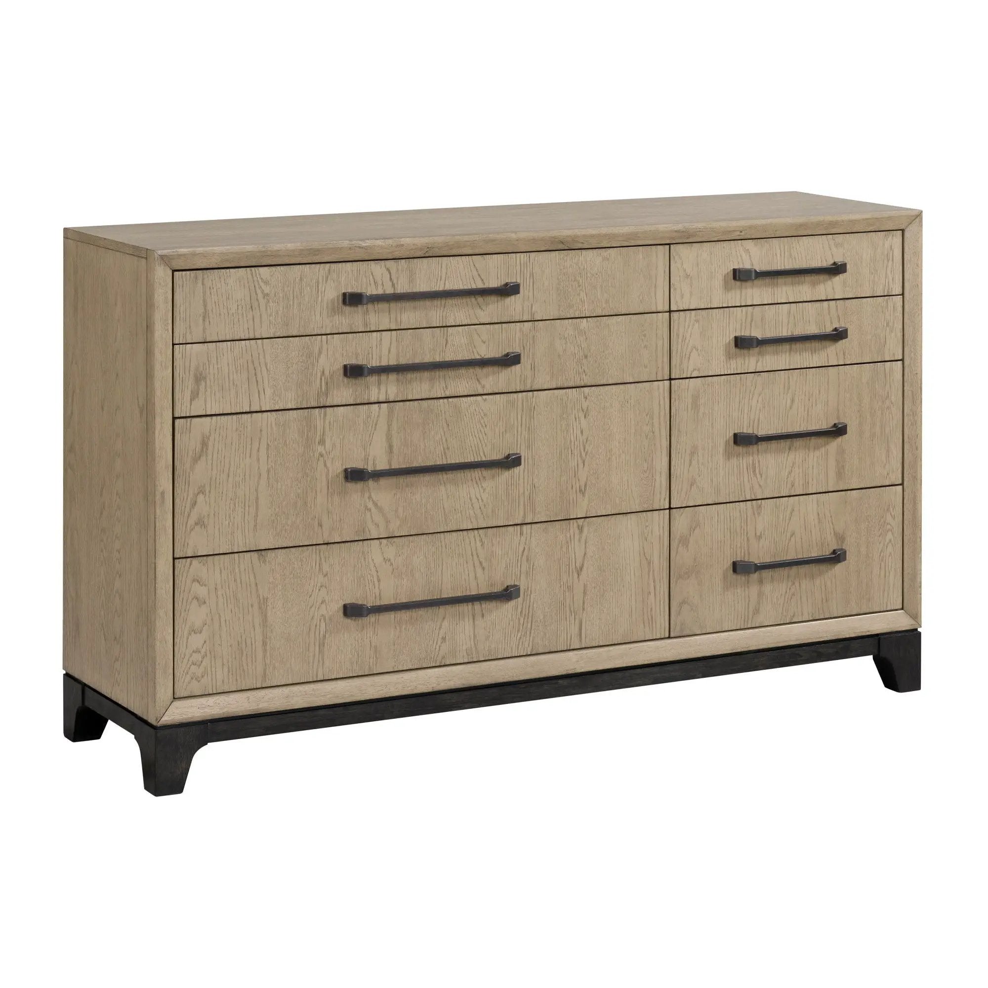 8 Drawer Dresser With Feet And Pulls - Brown by HouseOfZazla