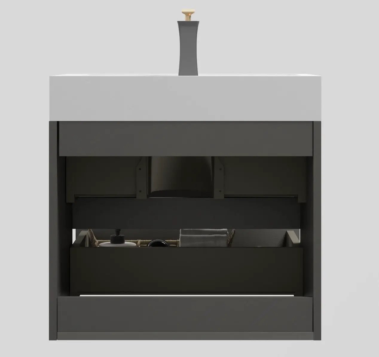 Alice - Bathroom Vanity With Sink, Wall Mounted, Floating by Unique Piece Furniture
