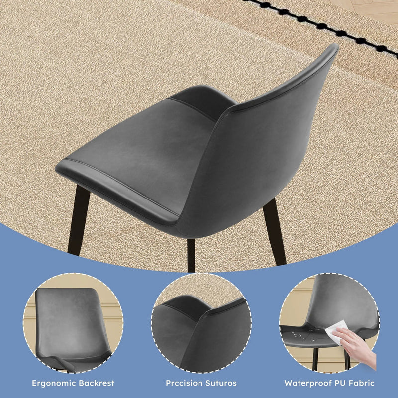 Modern Dining Chairs Ergonomic Design For Kitchen (Set of 4) by Unique Piece Furniture