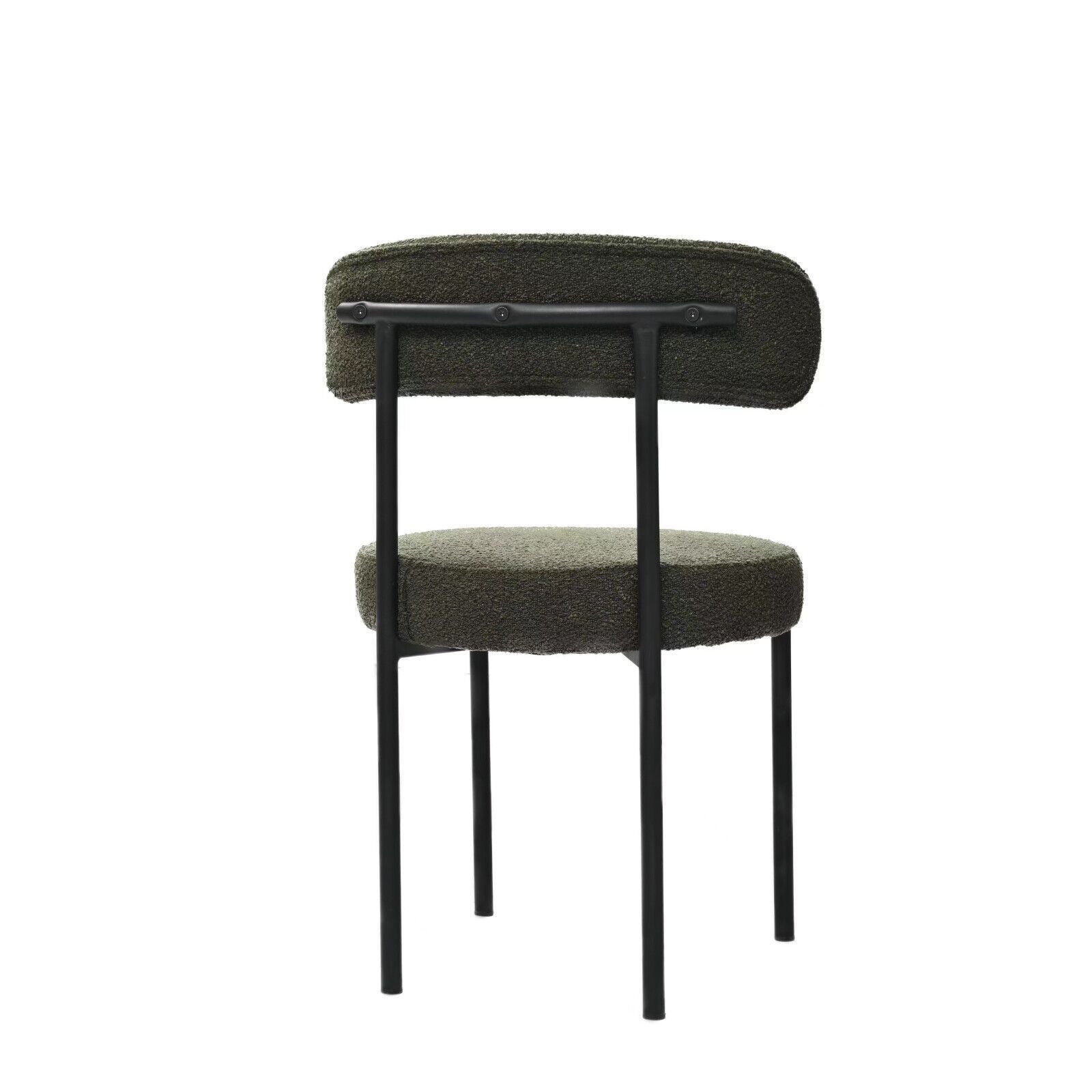 Set of 2 Mid-Century Modern Boucle Dining Chairs by BLAKHOM