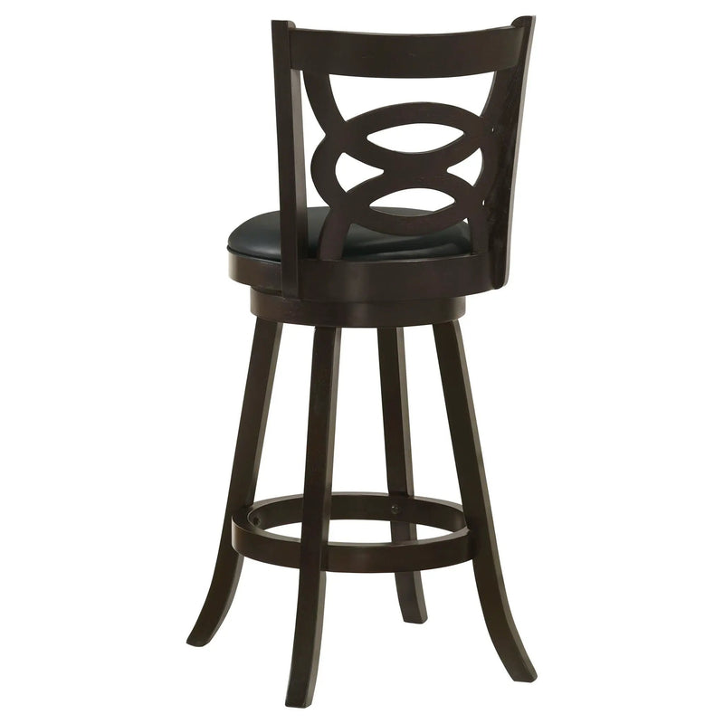 Calecita Wood Swivel Bar Chair Cappuccino (Set of 2) by Unique Piece Furniture