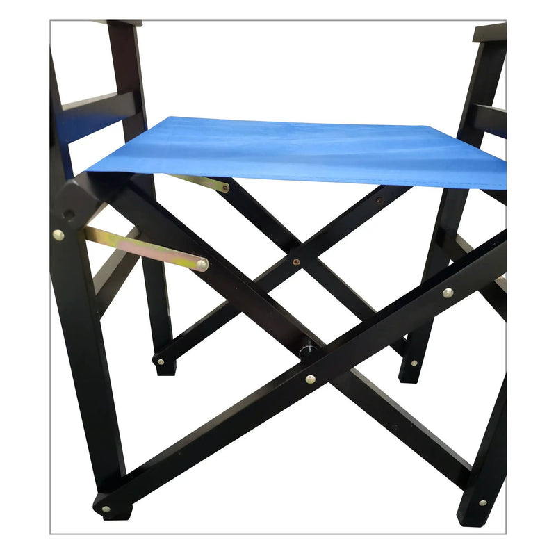 Folding Chair Wooden Director Chair Canvas Folding Chair Folding Chair (Set of 2) - Blue by HouseOfZazla
