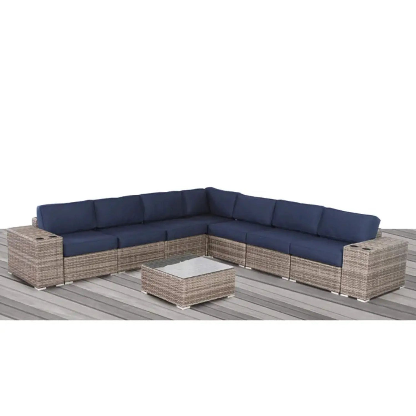 Stylish Rattan Wicker Person Seating Group With Premium Sunbrella Cushions Perfect For Outdoor Entertaining by Unique Piece Furniture