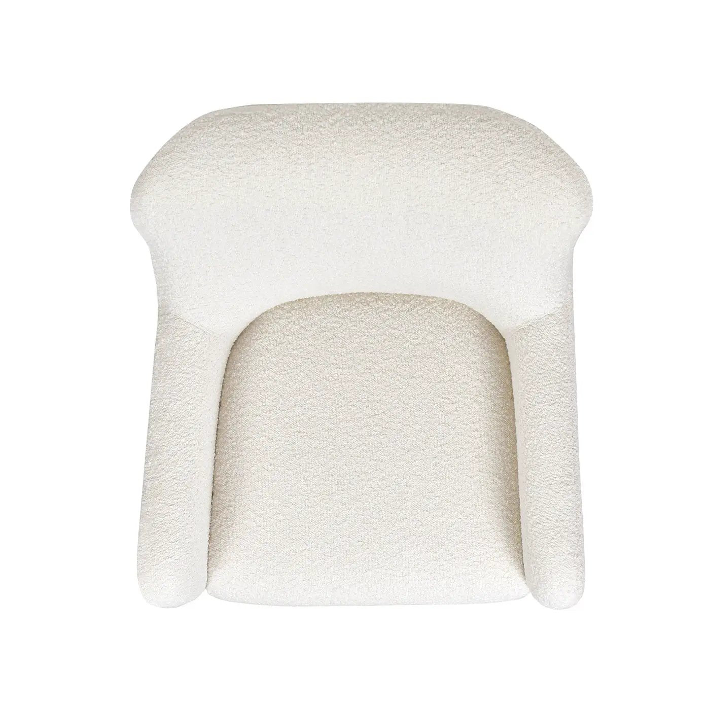 Nimbus - Curved Accent Chair - Ivory White by HouseOfZazla