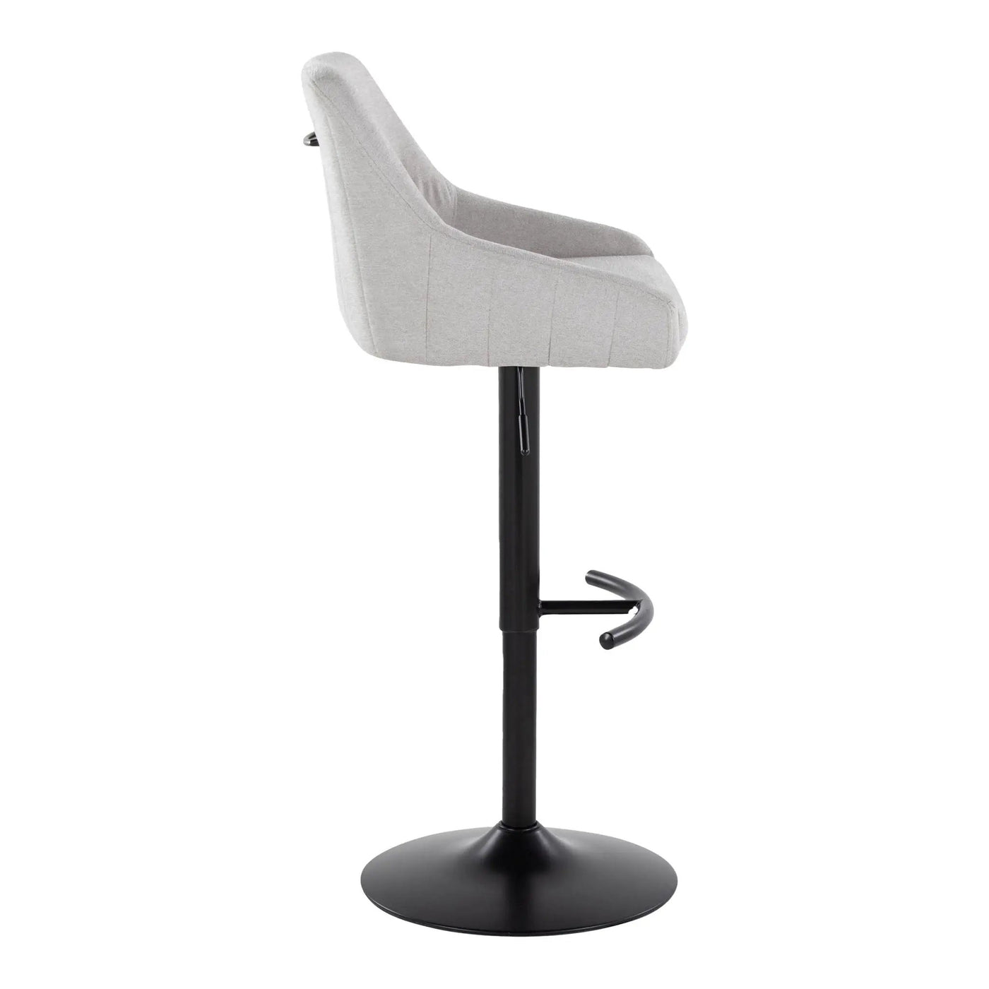 Hannah - Transitional Adjustable Barstool With Swivel With Rounded T Footrest (Set of 2) by HouseOfZazla