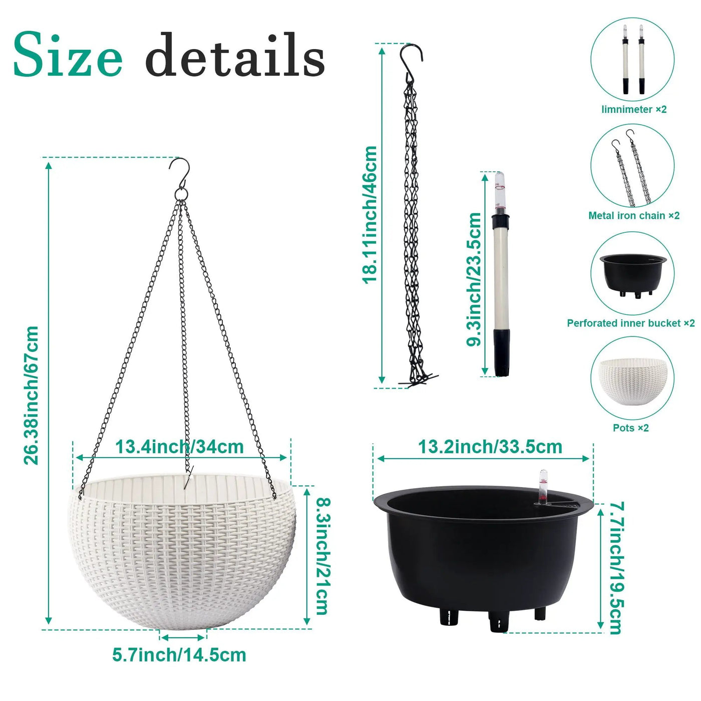 Self Watering Hanging Planter by HouseOfZazla