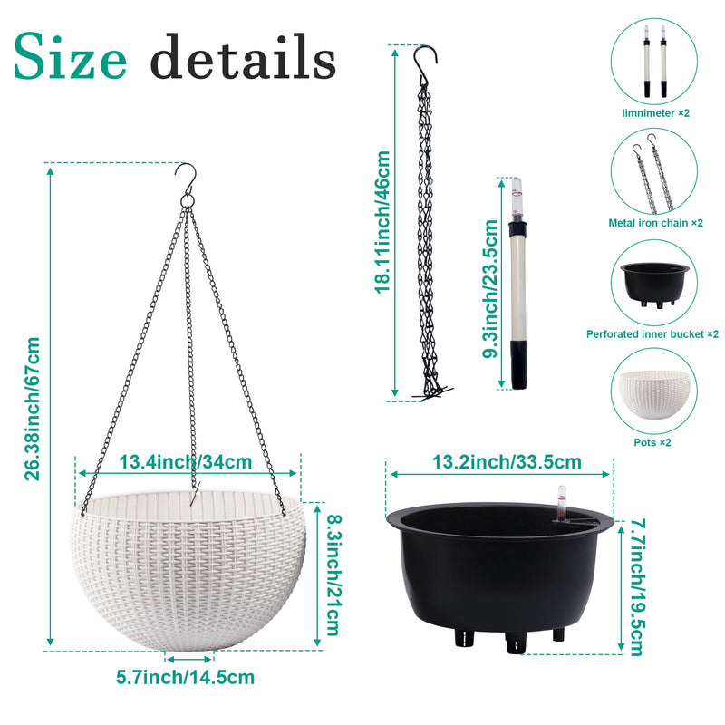 Self Watering Hanging Planter by HouseOfZazla