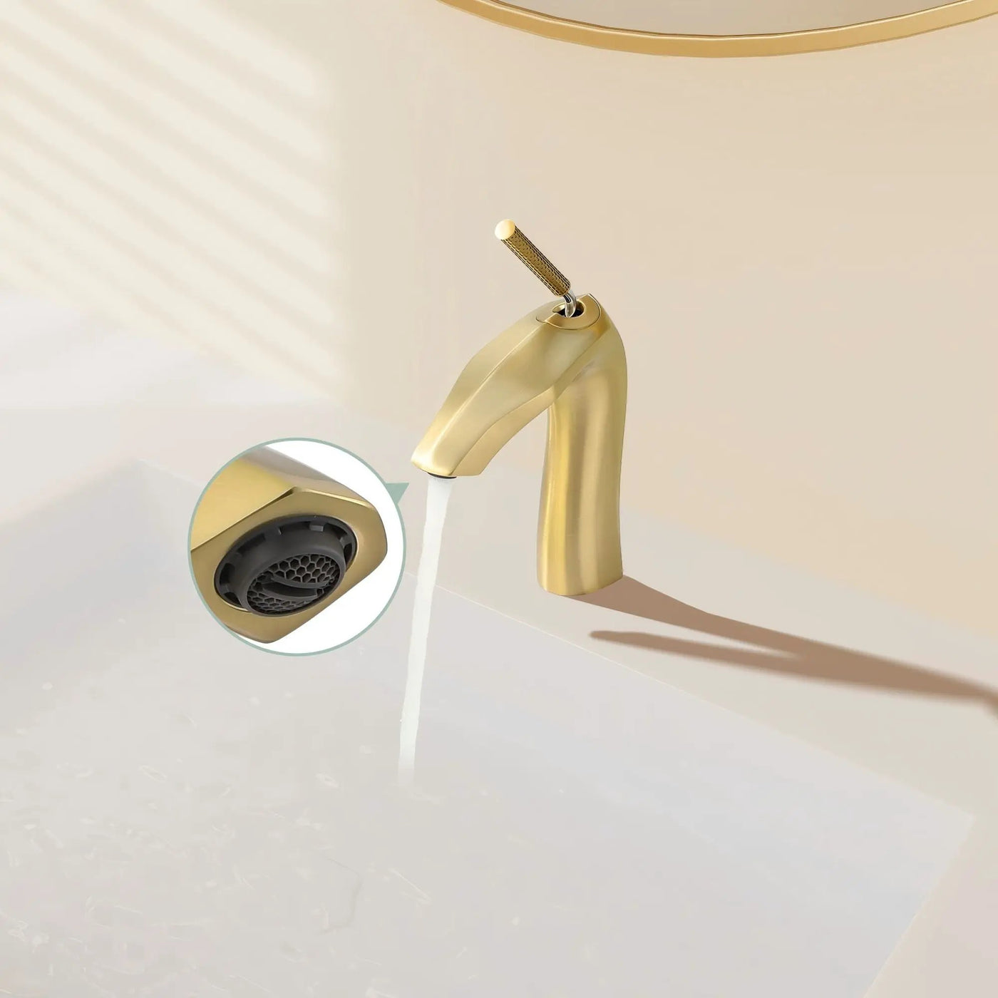 Contemporary Single Handle Lavatory Basin Sink Faucet Brass by HouseOfZazla