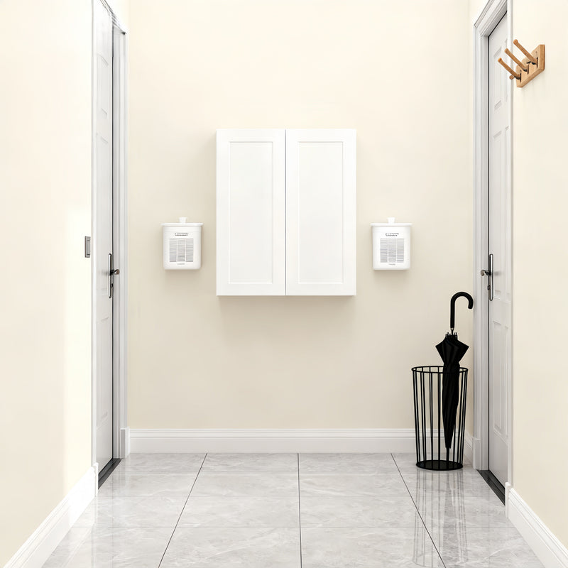 White Shaker Solid Wood Wall Cabinet with Soft-Close Doors by HouseOfZazla