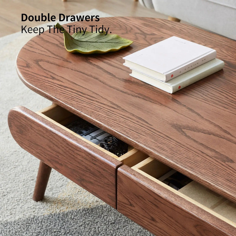 Capsule Centre Low Table With Drawers Coffee Table by Unique Piece Furniture