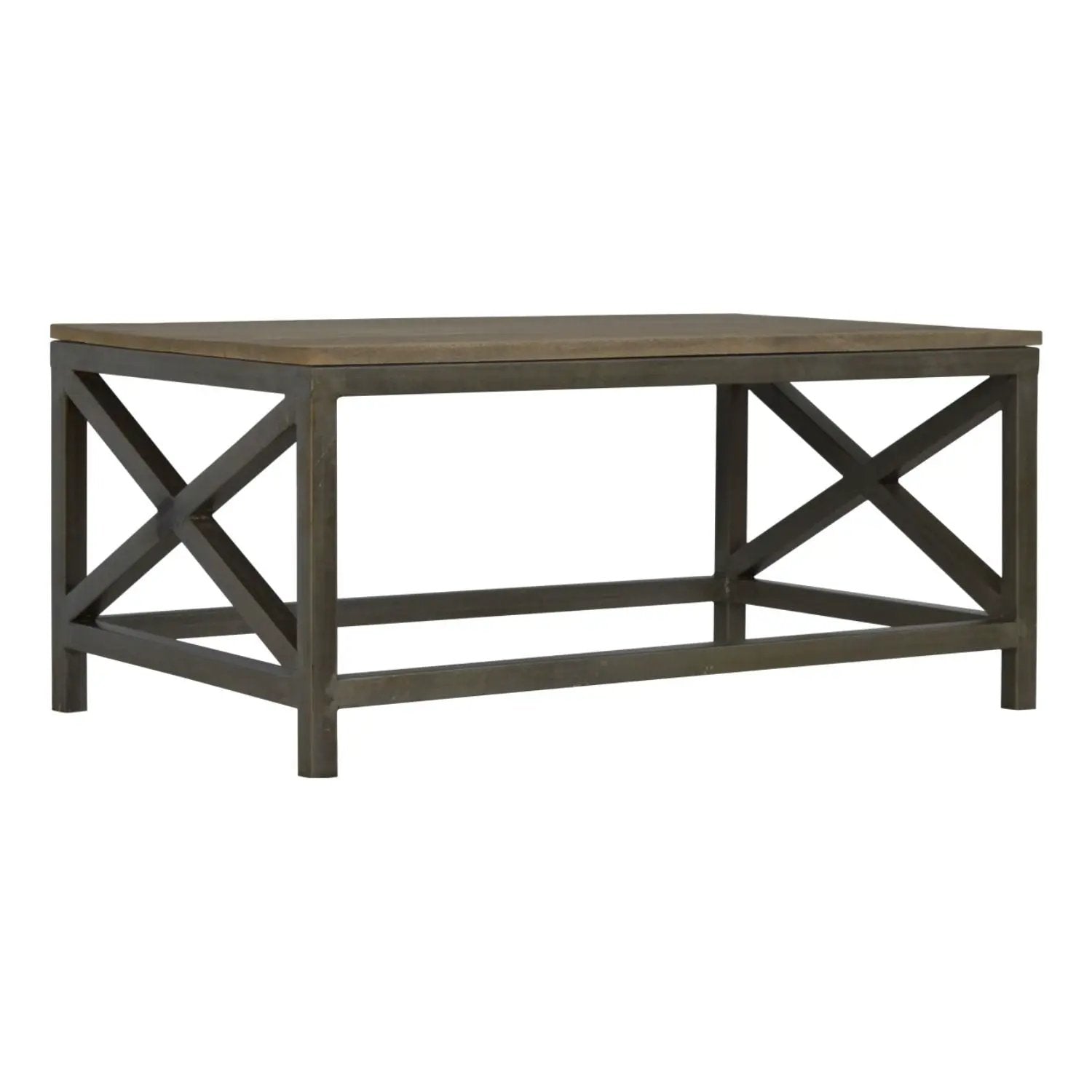 Cross Metal Coffee Table - Pewter by Unique Piece Furniture