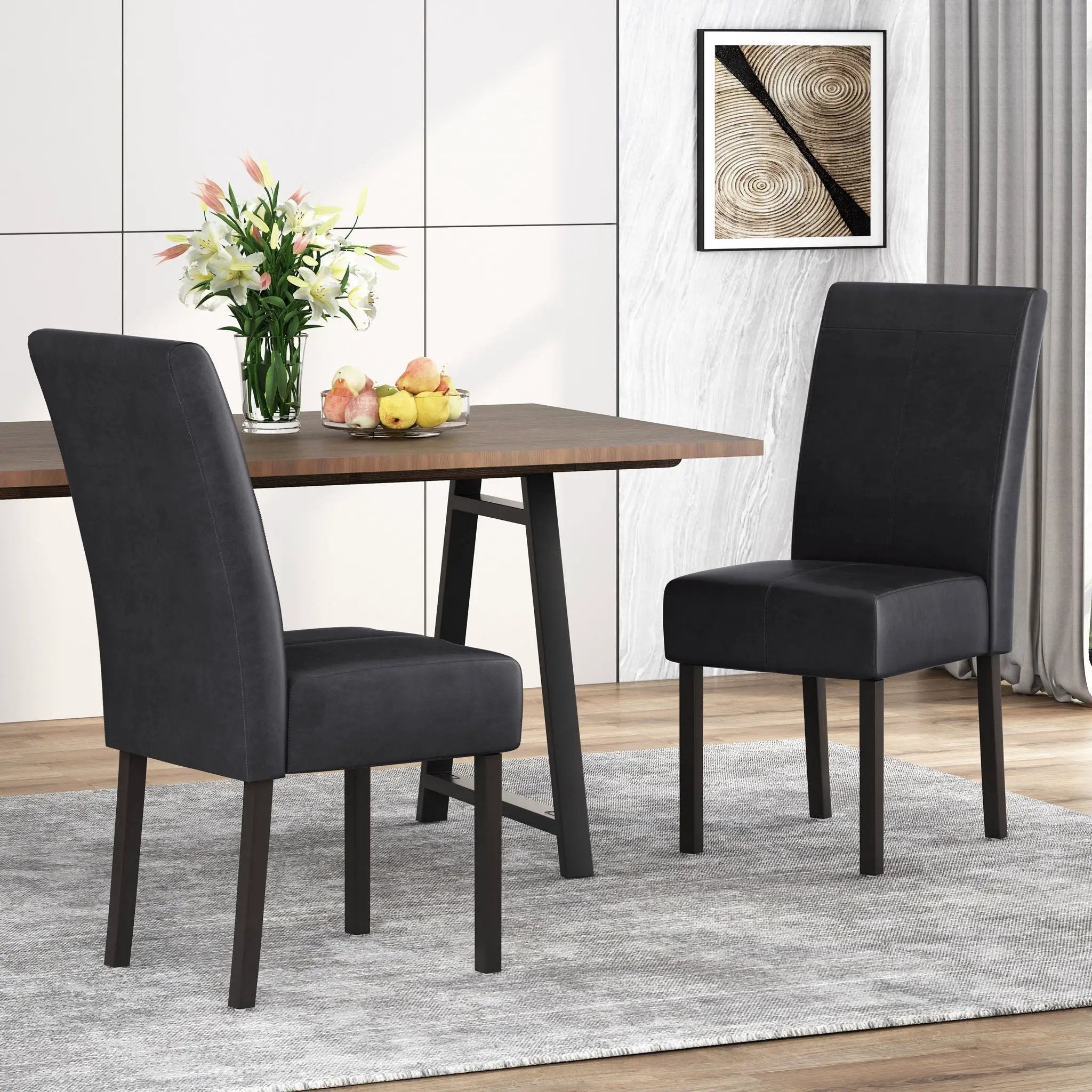 Pertica Dining Upholstered Armless Chairs (Set of 2) by HouseOfZazla