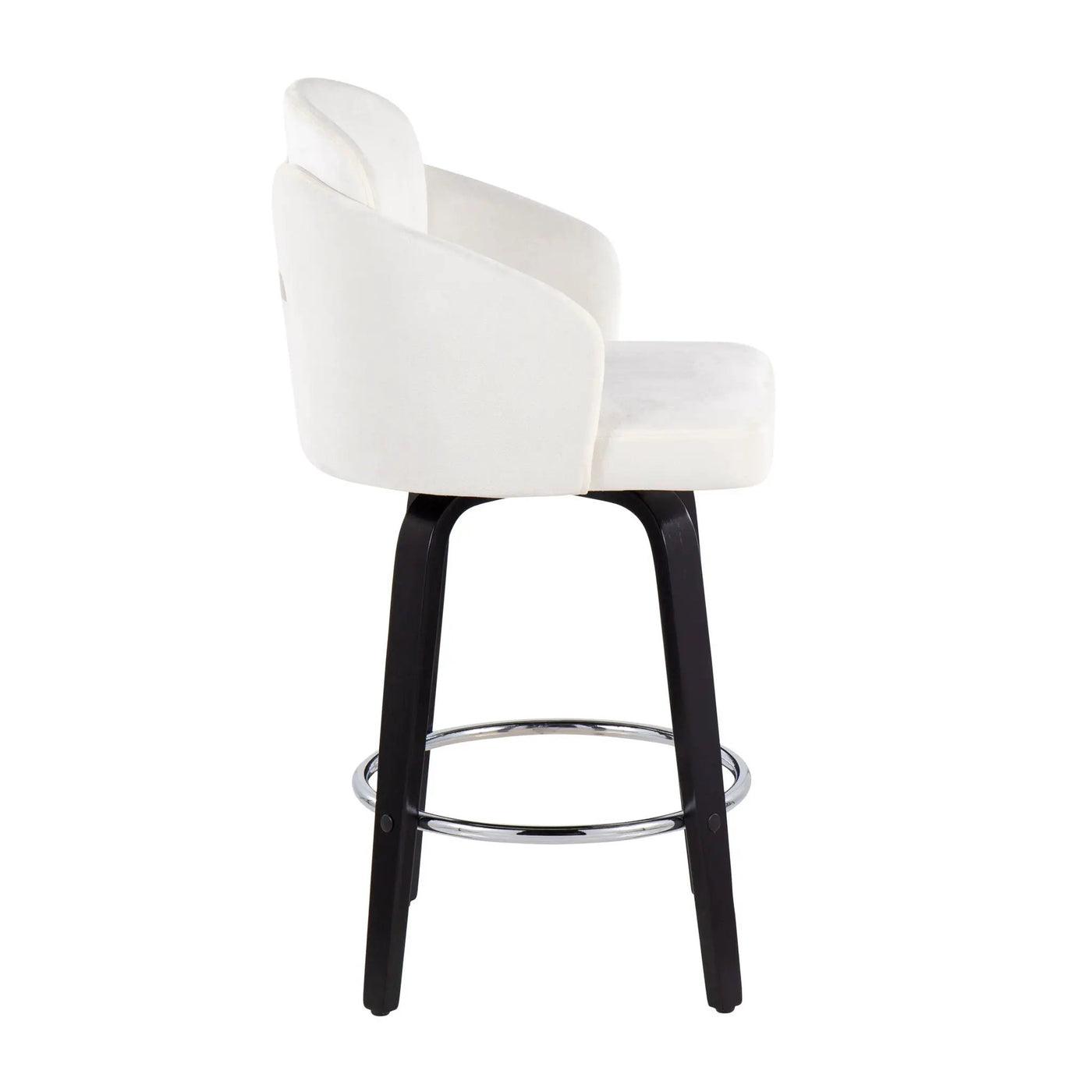 Dahlia - Contemporary Counter Stool Round Footrest (Set of 2) by HouseOfZazla