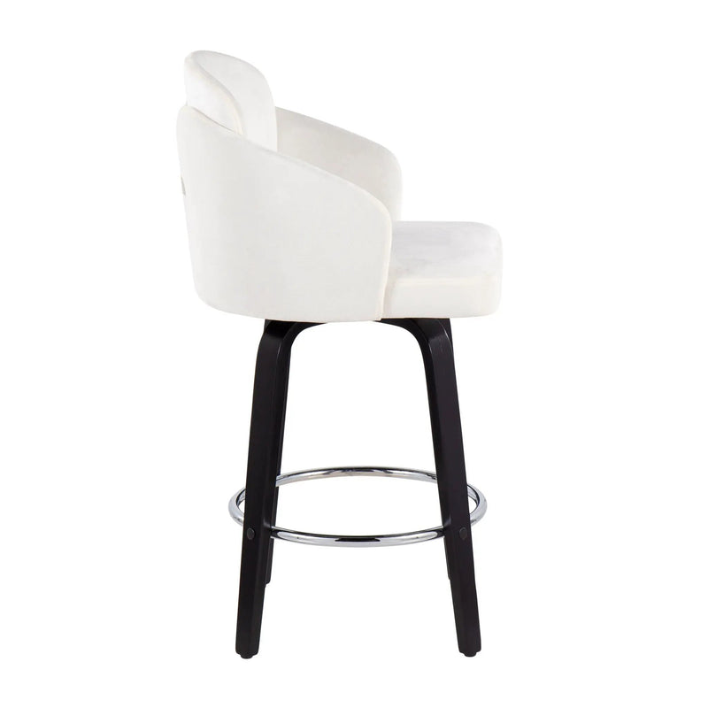 Dahlia - Contemporary Counter Stool Round Footrest (Set of 2) by HouseOfZazla