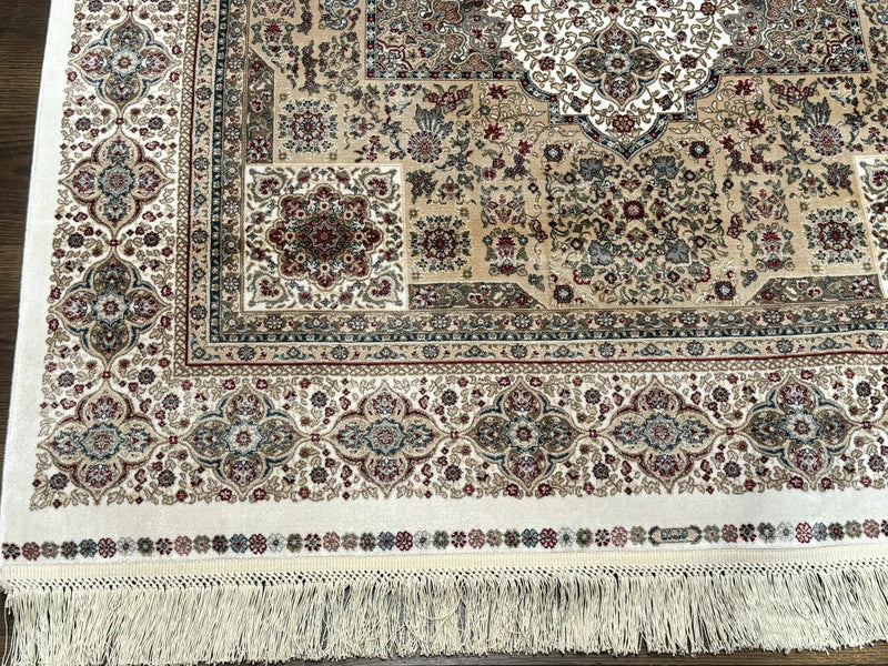 Turkish Memluk Silk Rug 4x6, Hereke Carpet, Bamboo Silk, New by Jewel Rugs